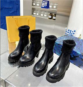 2023 مصمم Paris Beaubourg حذاء برقبة للكاحل من الجلد بمقدمة مدببة نعل مطاطي أنيق للمكتب كعب عالي أنيق 1AABU3 1AAC1Z حذاء رياضي شتوي مارتن مكتنزة مقاس 35-42
