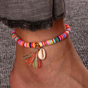 Cazibe bilezik kadın bohem kabuğu ankletstassel cazibe ayak bilek bilek el yapımı mücevher ayak halka hediye için