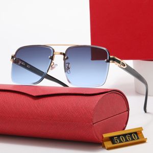 2023 Lüks Marka Tasarımcı Güneş Gözlüğü Kadın Erkekler gözlükler Alaşım Çerçeve Polaroid Cam lens Yarım Çerçeve UV400 Gafas De Sol Koruyucu Gözlük 15 Stil