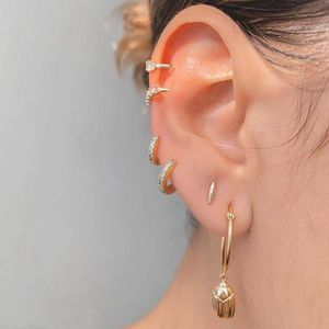 Mini Small Hoop Earrings for Women Men Cubic Zirconia Minimalist Earrings Gold Silver Color cCute Jewelry Pendientes 5mm-13mm