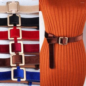 Belts Velvet For Womens Belt Elastic Cinch Lady Cummerband Korean Style Buckle Wide All-match Dress Clothes Decor