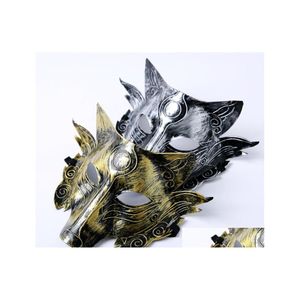 Party Masks Thick Wolf Mask Halloween Masquerade 2 Color Horror Costume Woes Ball Bar Decoration AdT Children Wll459 Drop Delivery H DHV2E