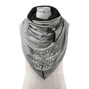 Scarves Men Scarfs Printing Women Fashion Warm Casual Shawls Wrap Button Soft Scarf For Dresser Top