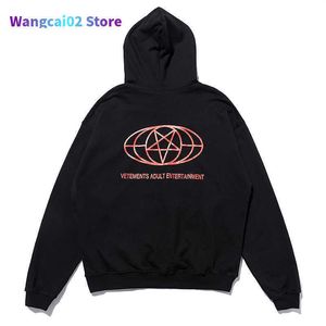 Men's Hoodies Sweatshirts VETEMENTS Restricted Hoodie Men Women Text Print Vetements Sweatshirts Oversize VTM Pullovers 020423H