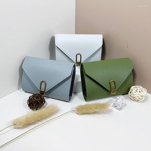 Plånböcker pu läder-ID-innehavare för kvinnor kort multi-slot mode koreanska bärbara pengar väska plånbok carteras para mujer fast färg