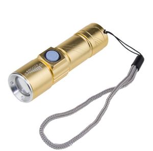 Zoomable led Flashlight torch outdoor hiking camping lantern lamp portable USB rechargeabl flashlights torches with 18650 battery