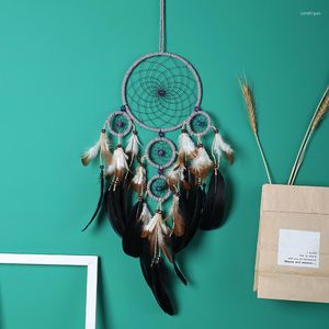 Dekorativa figurer Dream Catcher Wall Decoration Pendant Feather Wind Chime Home Pography Props Gift