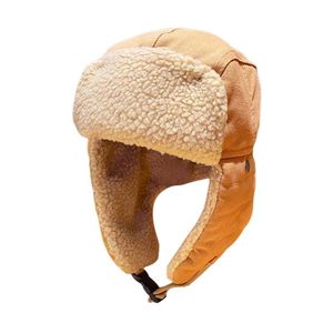 Outdoor Hats Unisex Men Women Russian Hat Trapper Bomber Warm Trooper Ear Flaps Winter Ski Solid Fluffy Faux Fur Cap Headwear Bonnet