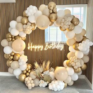 Andra dekorativa klistermärken Sand White Apricot Balloon Garland Arch Kit Ballon Wedding Decoration Baby Shower Balloons Birthday Party Decorations Kids Adult 230110