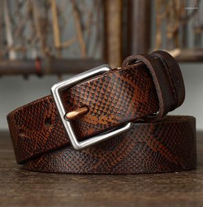 Belts 2.8CM Ladies Real Genuine Leather Woman Belt Handsome Cowskin Serpentine Fashion Female Retro Trousers Strap High Quality