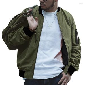 Jackets masculinos masculinos de streetwear masculino casacos militares jaqueta de bombardeiro spring outono zíper sólido bolsos de revestimento casual breakbreaker macho