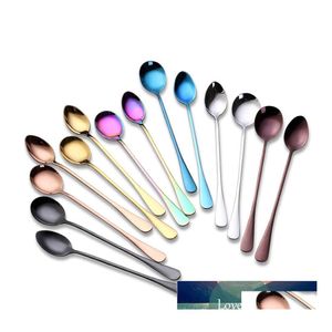 Spoons Stainless Steel Coffee Spoon Long Handle Tea Dessert Ice Cream Kitchen Tablewear Accessories Drop Delivery Home Garden Dining Oto6H