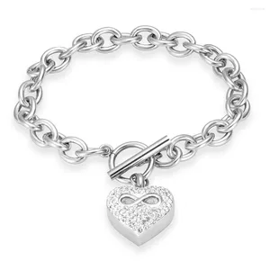 Link Bracelets Infinity Heart Cremation Bracelet For Ashes - Stainless Steel Urn Bangles Pet/Human Memorial Keepsake Ash Jewelry