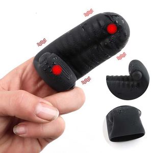 Brinquedos sexuais Massageador Dedo Manga Vibrador Ponto g Orgasmo Massagem Clitóris Estimular Masturbador Feminino Brinquedos Lésbicos para Mulheres Produto