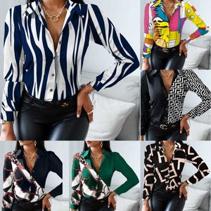 Designer Tops Womens New Printed Shirt Plus Size 3xl Long Sleeve Blouses