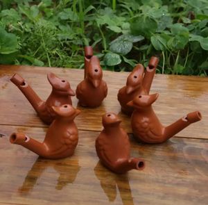 Vintage w stylu ptaków gwizdki gliny Ocarina Warbler pieśni ceramiczne ćwierkania Dzieci Bathtime Toys I0110