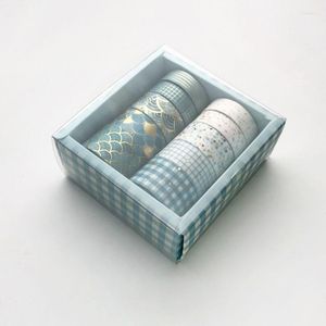 ギフトラップ10rolls/set文房具用サプライWashi Tape Scrapbook PaperステッカーマスキングDIY装飾接着剤