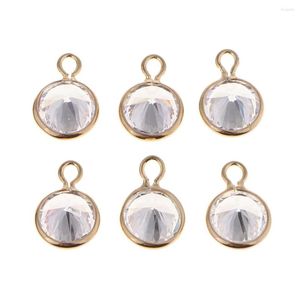 Pendant Necklaces 6x Copper Charm Jewelry Making Findings Crystal Rhinestone DIY Craft