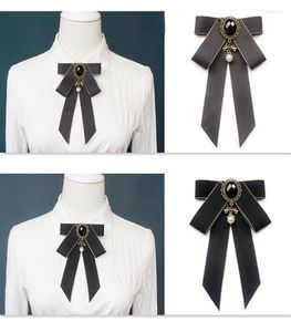 Bow Ties Fashion Handmased Ribbon Tie For Woman Girls Bank White Shirt Collar Bowtie Flower British College Style