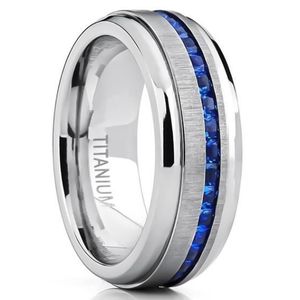 Wedding Rings Bands Tungsten Never Rust Fashion 8MM Classic Carbide Ring For Men Women