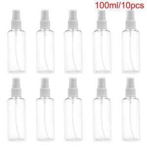 US Warehouse 10pcs/lote Botellas de viaje 100 ml de tubo transparente port￡til Perfume de pl￡stico vac￭o Botella de spray misty bfacfqvnvy