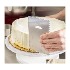 Narzędzia do pieczenia ciasta 7pcs/Set Plastikowe ciasto gramofon obrotowy nóż ciasto dekorowanie 10 cali krem