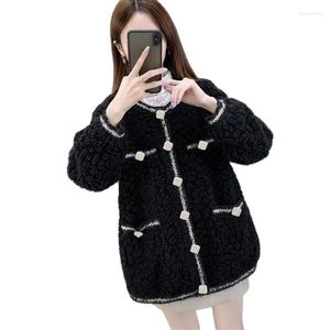 Women's Wool Grain Fleece Imitation Lamb Velvet Jacket Female 2023 Autumn Winter Coat Loose Outwear Ladies Fur Overcoat Women