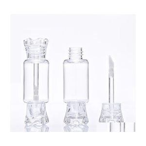 Packing Bottles Diy Empty Gloss Tubes With Brush 5Ml Plastic Cute Candy Shape Lip Glosss Tube Cosmetic Sample Containers Drop Delive Dhkmw