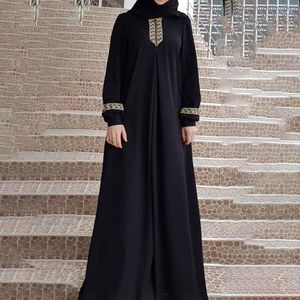 Etnik Giyim Arap Müslüman Abaya Elbise Kadınlar Mütevazı Kimono Baskı Gündelik Fas Kaftan İslam Maxi Elbiseler Artı Boyut