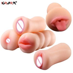 Sex Toys Massager Toys for Men 4D Realistic Deep Throat Male Masturbator Silicone Artificial Vagina Mouth Anal Erotic Oral Masturbation Cup 18