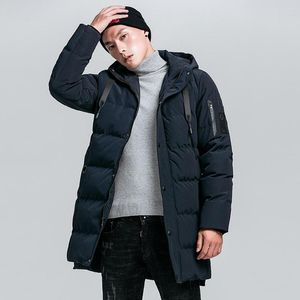 Männer Unten Mode Schlank Winter Mantel Parkas Jacke Männer Verdicken Im Freien Mit Kapuze Langen Mantel Windjacke Warme Puffer Männlichen Jacken