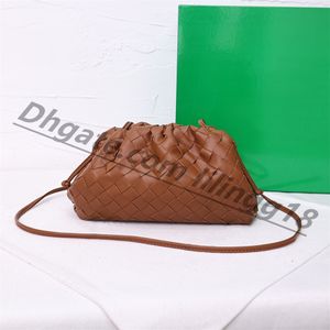 TEEN POUCH Handtasche Mode Volltonfarbe Taschen weben Schultern Tasche Geldbörse Damen Leder Schultergurt Cross BodyHobo Totes