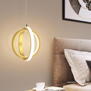 Pendant Lamps Creative Round Modern Light Nordic Bedroom Bedside Hanging Lamp Living Room Home Decor Indoor Fixtures For Celling