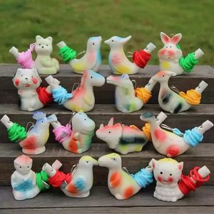 Ceramic Bird Shape Whistle Add Water Soundding Ocarina Whistling Cute Style Toys For Kids Arts Many I0110
