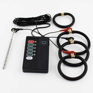 Половые игрушки массажер Electric/Electro Ring Electrode Steel Steel Sunding Scul Shuck Shock Anal Extender Toy для электрода GE