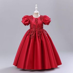 Kız Elbiseler Son Parti Frock Tasarımlar Genç Kızlar Prenses Resmi Yıl Çocukları Giysileri Zarif Doğum Günü Elbisesi 5-12yrs