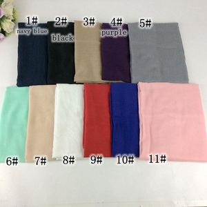 Scarves 20pcs Plain Viscose Hijab Neckerchief Fashion Spring Women Scarfs Muslim Shawl Musim Long