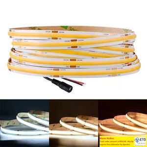 COB Strip Light 320 480 LEDSM Hög densitet Flexibelt bandband RA90 -lampor DC12V 24V