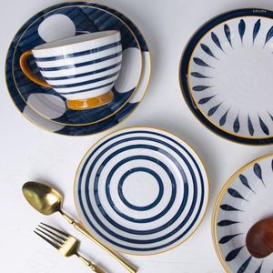 Plates Underglaze Ceramic Set Hand Painted Porcelain Craft Dinner Plate Japanese-style Sushi Sashimi Dishes Kitchen Tableware