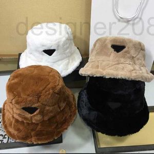 Beanie/Skull Caps Designer beanie beanies Womens winte hat P home Mens Fisherman Triangle badge Winter Warm color black white brown 4GJV