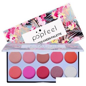 Blush Popfeel Sweet Pink 10 Colors Palette Nude Highlighter Natural Easy To Wear Longlasting Makeup Beauty Matte Blushes Drop Delive Dhkda