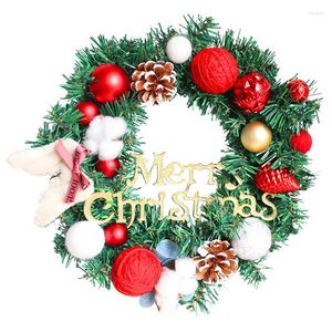 Christmas Decorations Window Wreath Artificial Garland Hangers With Ribbons Cotton Letters Indoor Outdoor Sign Fake