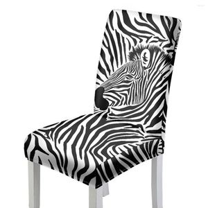 Chair Covers Custom Animal Markings Araffiti Abstract Print Design Polyester Fabric Christmas Elastic Non-slip Decoration