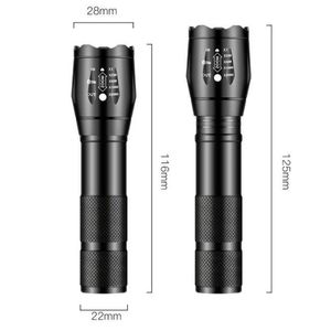 USB rechargeable T6 flashlights LED Waterproof Zoomable Aluminum alloy Tactical Flashlight Torch for outdoor cycling camping