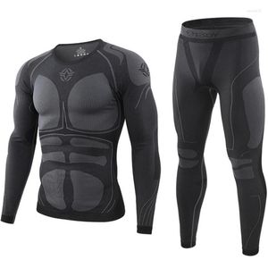 Roupa de Yoga Roupa térmica de inverno Homens de lã de lã de compressão de compressão Swee Sweat Swing Secy Thermo Fitness Roupas de corrida