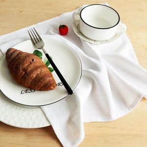 Table Napkin 2 Pcs Cloth Napkins Solid Cotton Serviettes Soft Washable Tea Towel For Weddings Parties Restaurant Placement