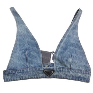 Denim bh t shirt kvinnor djupt v hals bh sexig denim väst mode skördet topp party andningsbara beskurna toppar