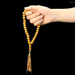 Strand Islam Musulmano Tesbiha Yusni Perline di preghiera Stringhe a mano Medio Oriente Eid Ramadan Subhah Masbahah Bracciale in legno Rosario Gioielli amuleto