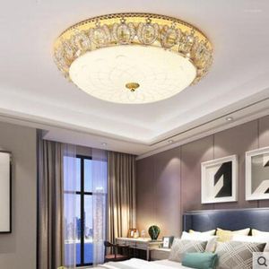 Ceiling Lights European Bedroom Lamp Modern Simple Round Crystal Lamps Warm Restaurant Lighting Fixture