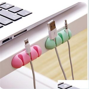 Desk Drawer Organizers 2st/Lot Sile Selfadhesive Office Wire Organizer Kitchen Fixing Gadget Desktop Storage Holder Accessories D DHM0B